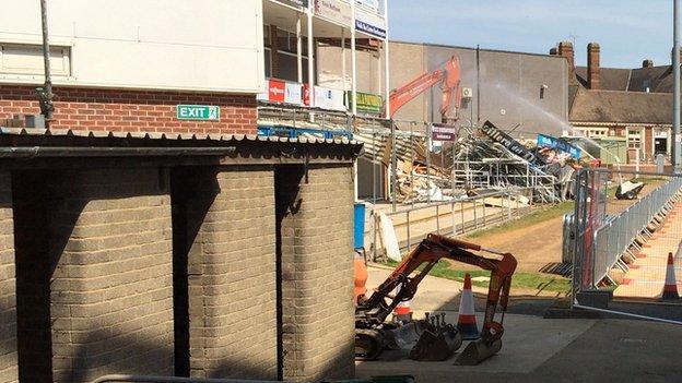 Work taking place at Franklin's Gardens