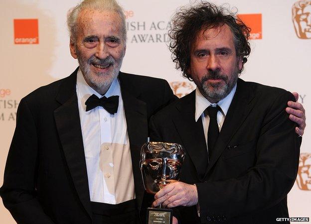 Sir Christopher Lee and Tim Burton