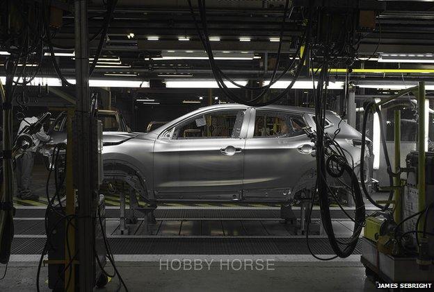Car on Nissan production line