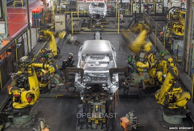 Car on Nissan production line