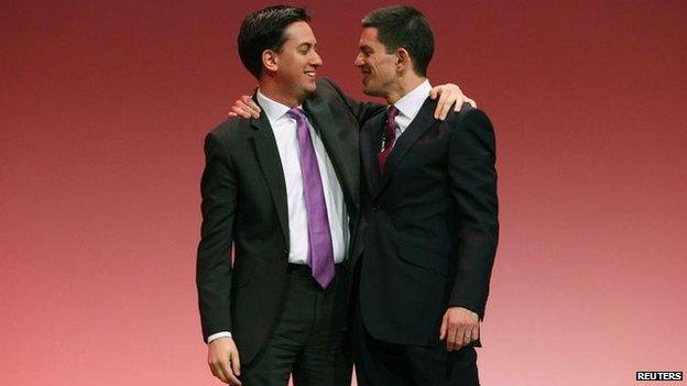 (l-r) Ed and David Miliband after the Labour leadership contest in 2010