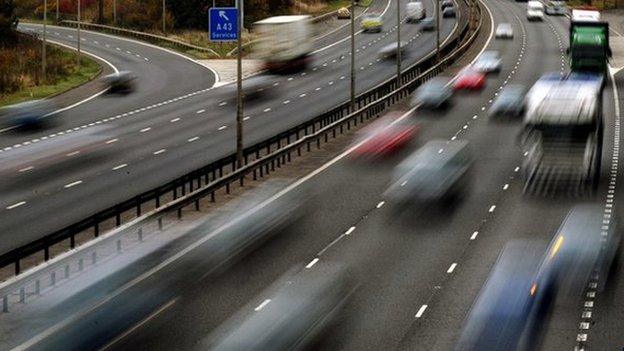 Traffic on a motorway