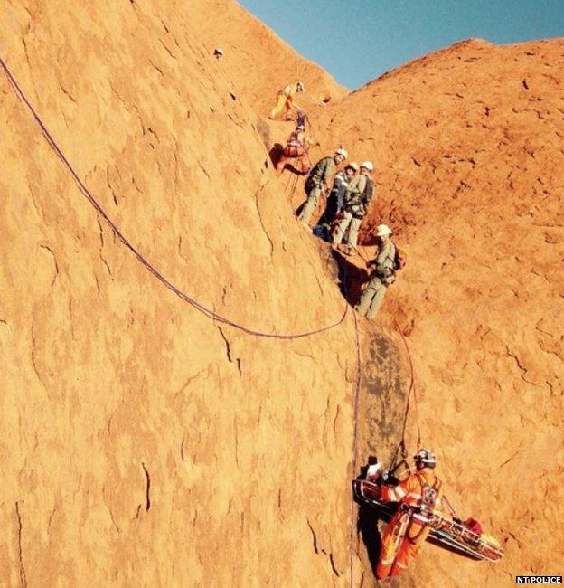 Tourist is winched by police 12 June 2015