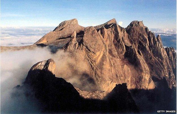 This undated photo shows Mount Kinabalu, in East Malaysia's state of Sabah