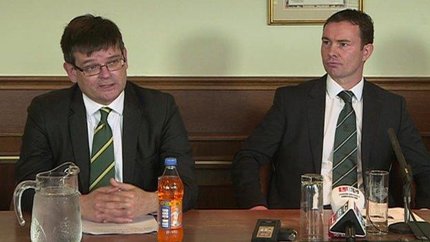 James Brent (left) and Derek Adams