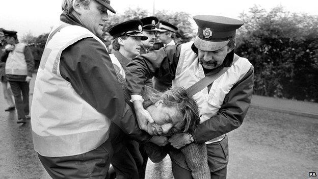 Injured picket at Orgreave