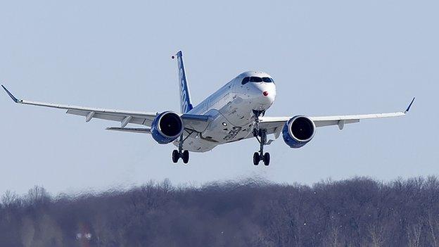 Bombardier CS300 aircraft