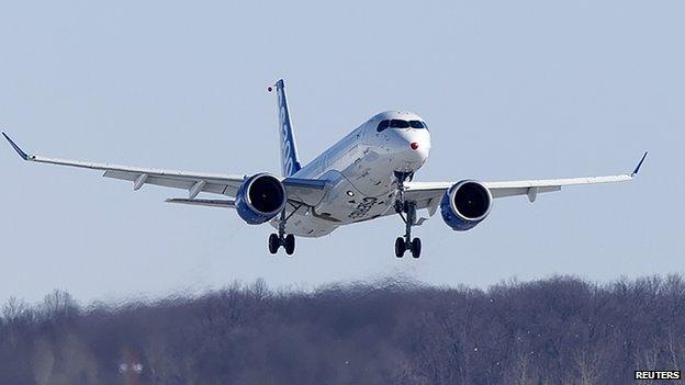 Bombardier CS300 aircraft