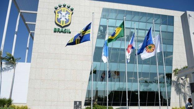 The headquarters of the Brazilian Football Confederation (CBF) at Barra da Tijuca neighbourhood in Rio de Janeiro (28 May 2015)