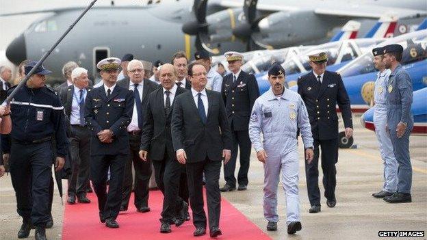 President Hollande at the 2013 air show