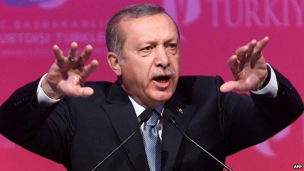 Turkey's President Recep Tayyip Erdogan makes a speech during a graduation ceremony in Ankara