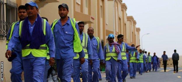 The work conditions for migrants in Qatar is a hot topic