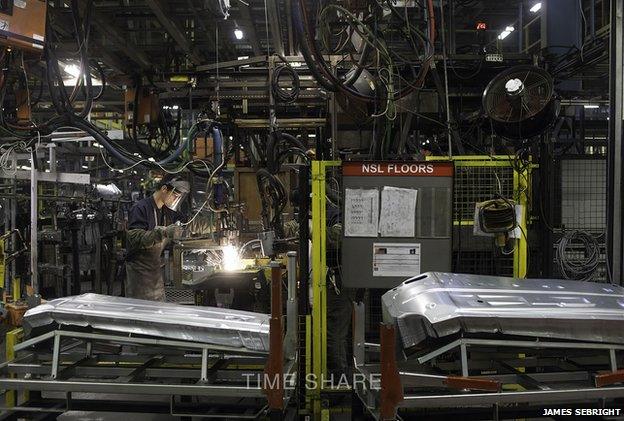Worker at Nissan factory