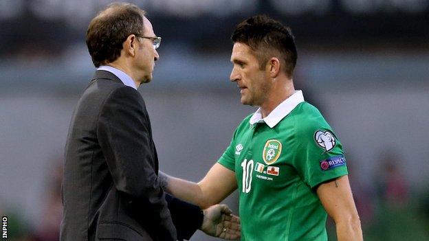 Martin O'Neill and Robbie Keane