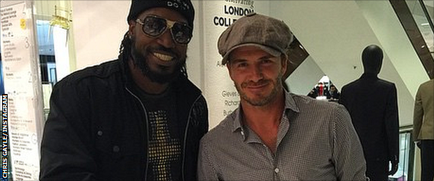 Chris Gayle and David Beckham