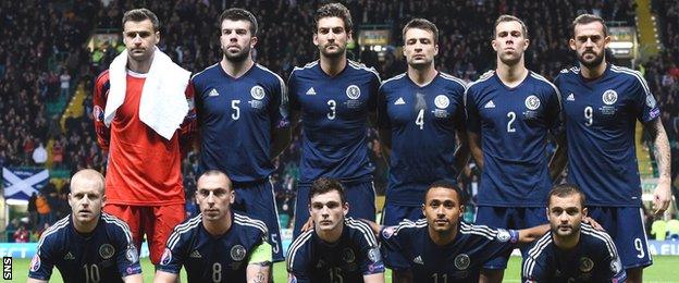 The Scotland team that played the Republic of Ireland last November