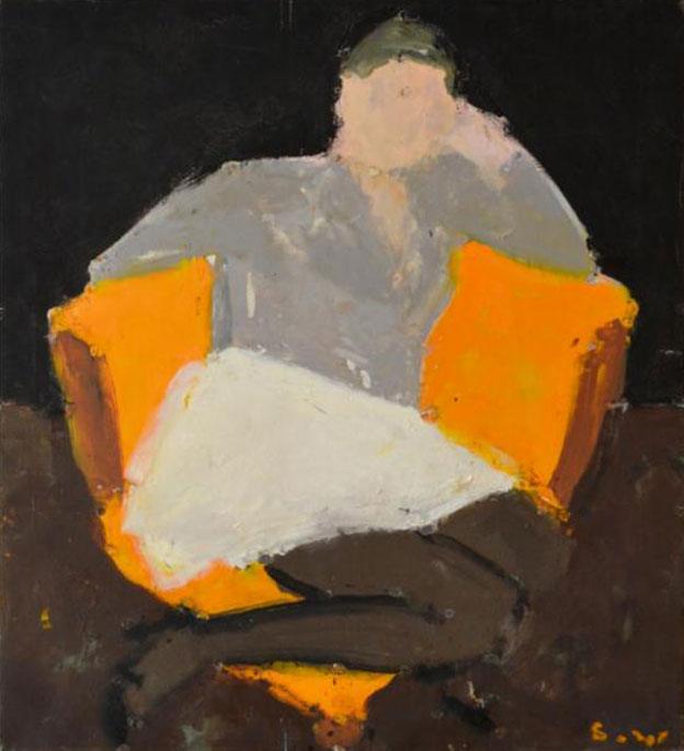 Frances in the corner chair