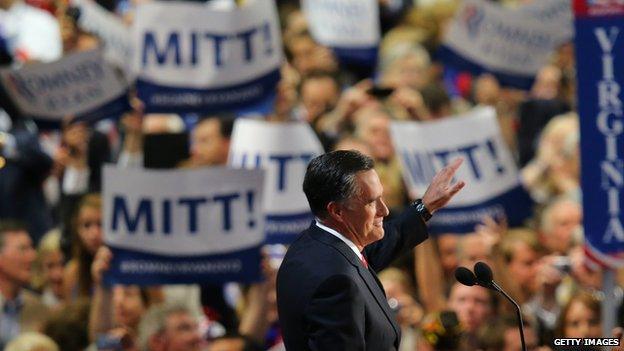 Mitt Romney speaks at the 2012 Republican National Convention.