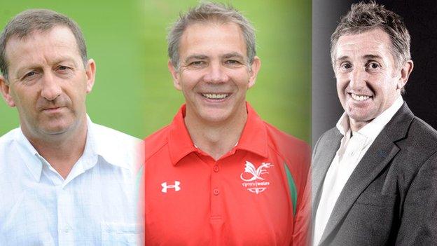 Huw Jenkins, Brian Davies and Jonathan Davies