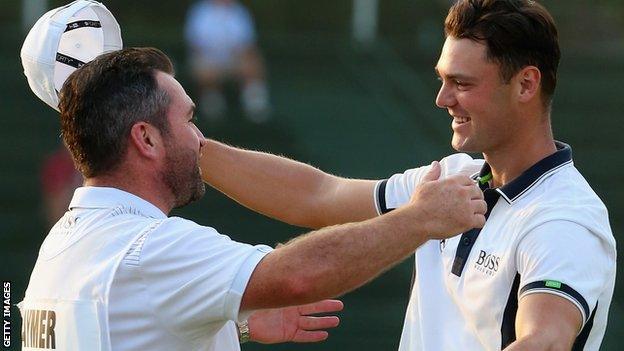 Martin Kaymer celebrates winning the 2014 US Open