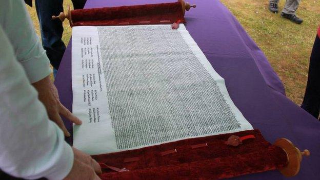 A replica of Magna Carta