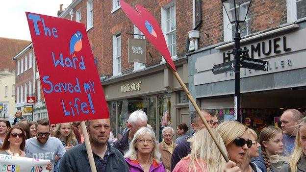 Campaigners on South Street in Dorchester