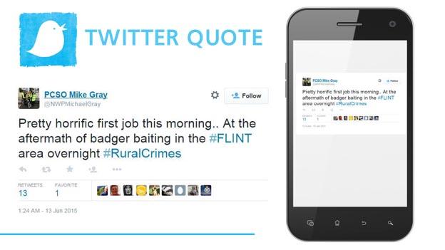 PCSO Mike Gray tweeted about the 'gruesome' find on Saturday morning