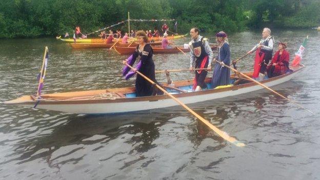 Boats involved in the pageant