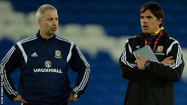 Kit Symons (left) with Chris Coleman (right)