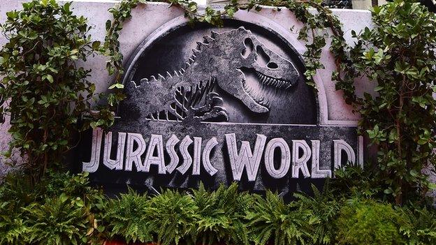 Jurassic World sign