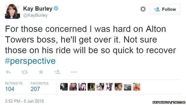 Kay Burley's tweet