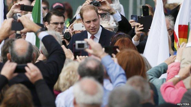 Prince William at art installation