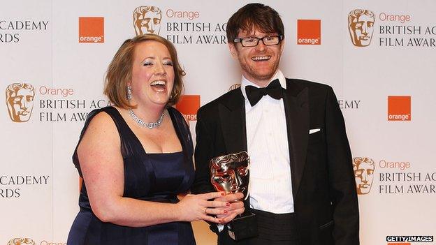 Gerardine O'Flynn and John Maclean at the 2012 Bafta Awards