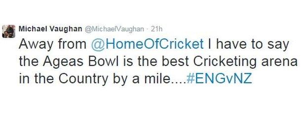 Michael Vaughan tweet