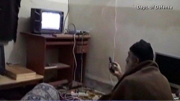 Screen grab from an undated video released by the US Department of Defence on 7 May 2011,