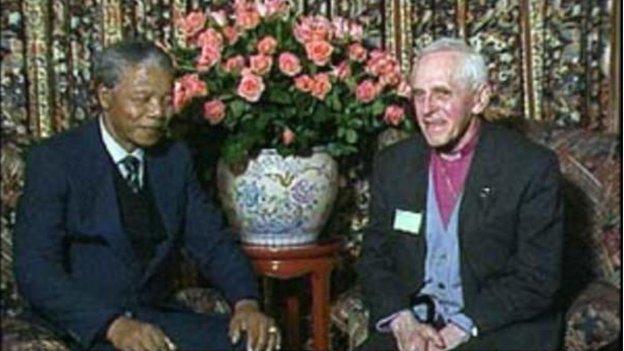 Trevor Huddleston with Nelson Mandela