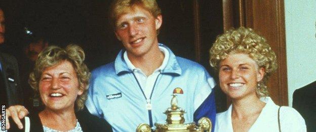 Boris Becker and his family in 1985