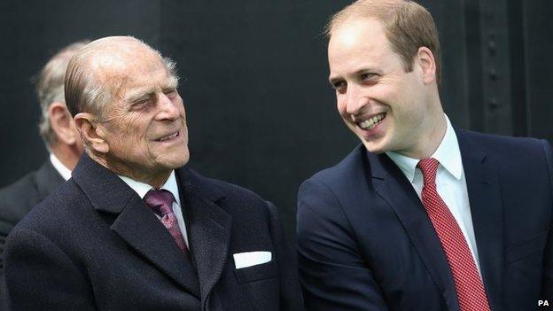 The Duke of Edinburgh and the Duke of Cambridge were among guests at the event