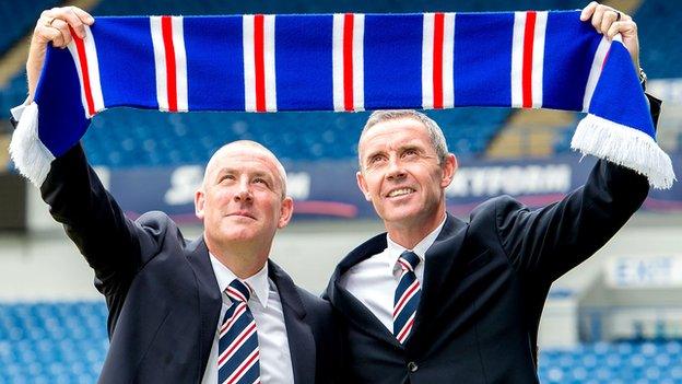 Mark Warburton and David Weir at Ibrox