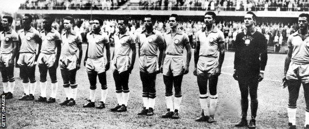 Brazil's 1958 World Cup final team