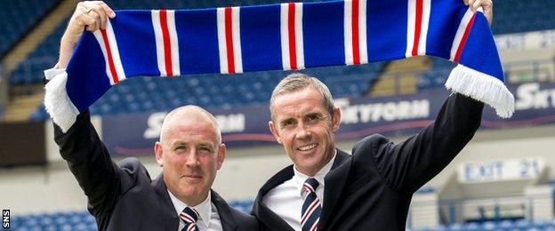 Mark Warburton and David Weir at Ibrox