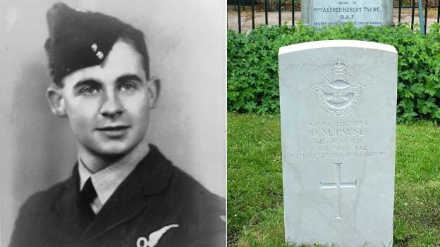 Missing airman Donald Payne and his new headstone