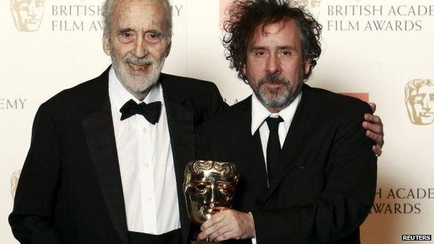 Sir Christopher Lee and Tim Burton