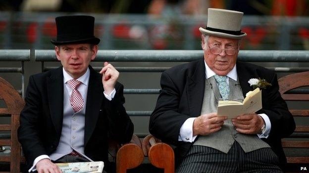 Racegoers at Ascot