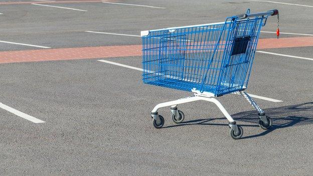 Empty shopping trolley