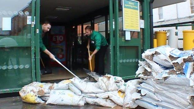 Sandbags in Louth