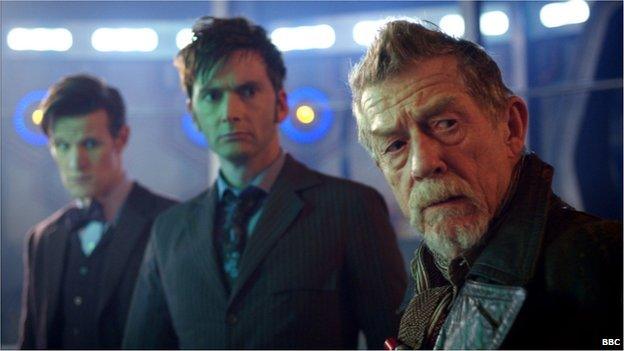 Matt Smith, David Tennant and John Hurt