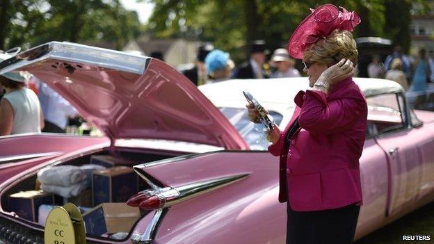 Racegoer at Ascot