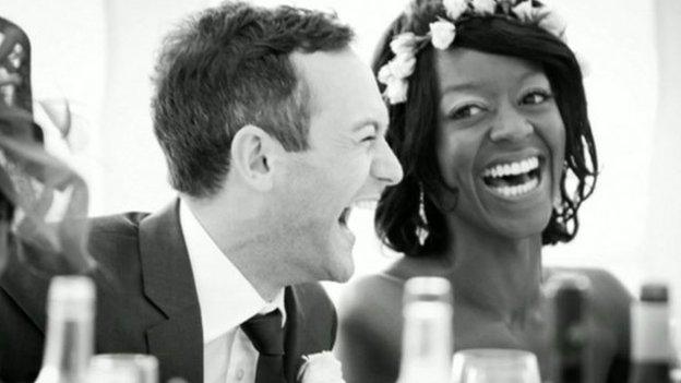 Wedding photo of Ben Brooks-Dutton and his wife Desreen