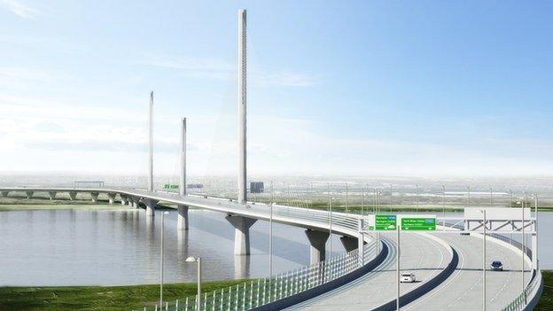 Artist's impression of Mersey Gateway bridge